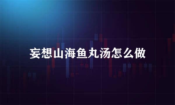 妄想山海鱼丸汤怎么做