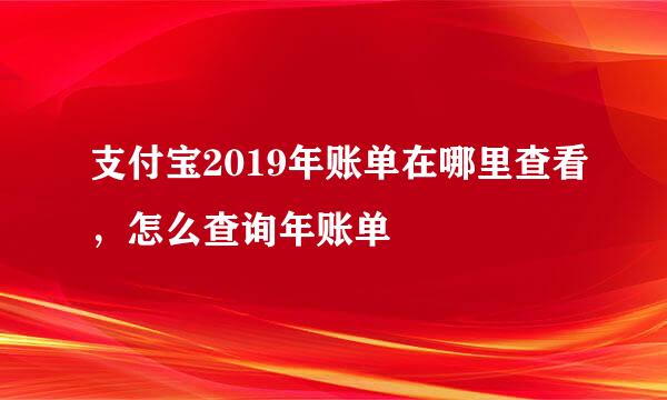 支付宝2019年账单在哪里查看，怎么查询年账单