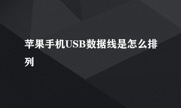 苹果手机USB数据线是怎么排列