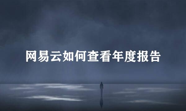 网易云如何查看年度报告