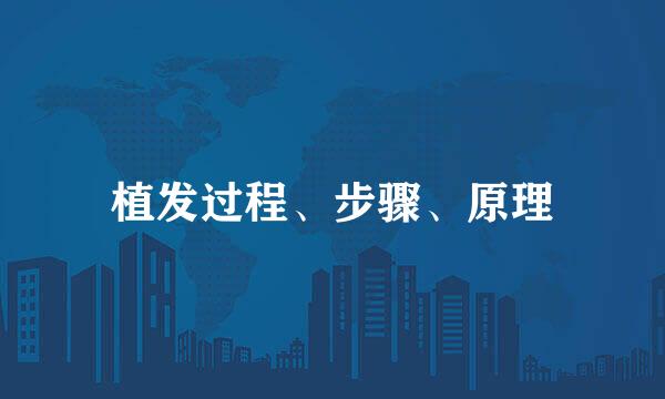 植发过程、步骤、原理