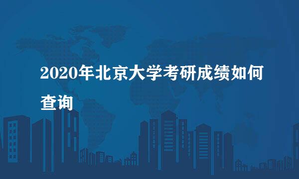 2020年北京大学考研成绩如何查询