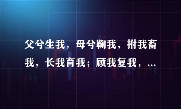 父兮生我,母兮鞠我,拊我畜我,长我育我;顾我复我,出入腹我,欲报之德,昊天罔极。翻译:
