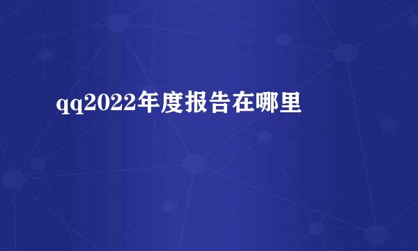 qq2022年度报告在哪里