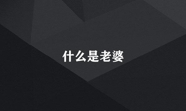什么是老婆