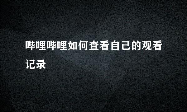 哔哩哔哩如何查看自己的观看记录