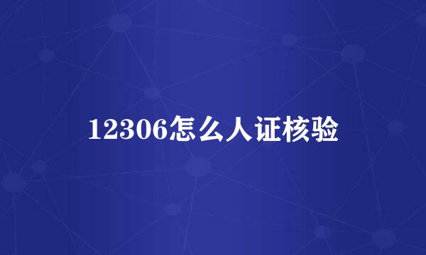 12306怎么人证核验