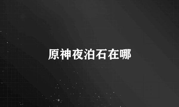 原神夜泊石在哪