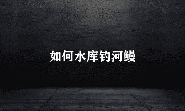如何水库钓河鳗
