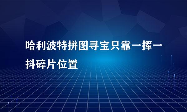 哈利波特拼图寻宝只靠一挥一抖碎片位置