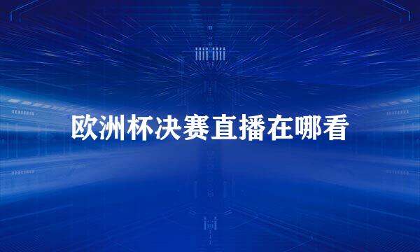 欧洲杯决赛直播在哪看