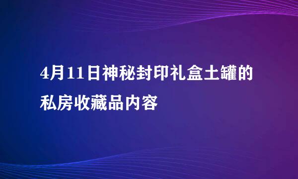 4月11日神秘封印礼盒土罐的私房收藏品内容