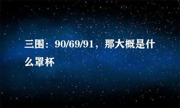 三围：90/69/91，那大概是什么罩杯