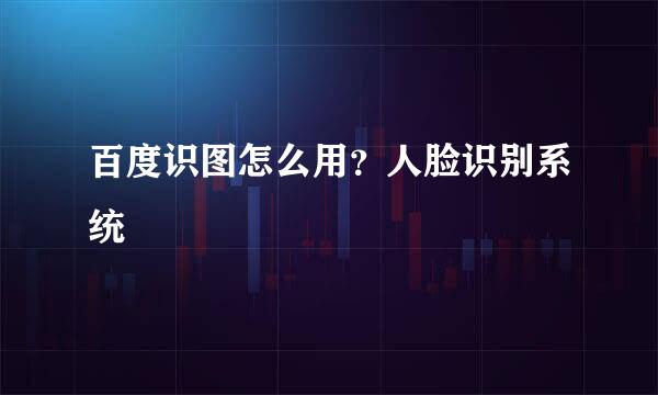 百度识图怎么用？人脸识别系统
