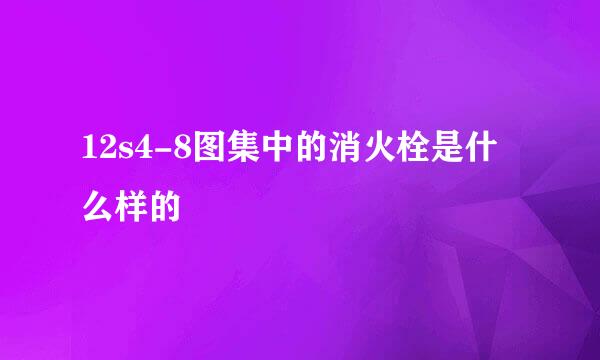 12s4-8图集中的消火栓是什么样的