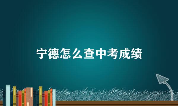 宁德怎么查中考成绩