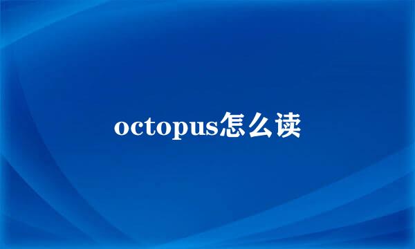 octopus怎么读