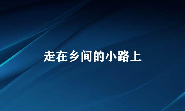 走在乡间的小路上