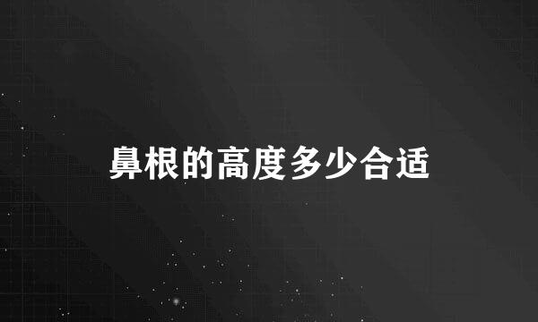 鼻根的高度多少合适