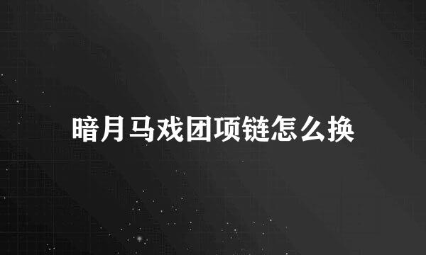 暗月马戏团项链怎么换
