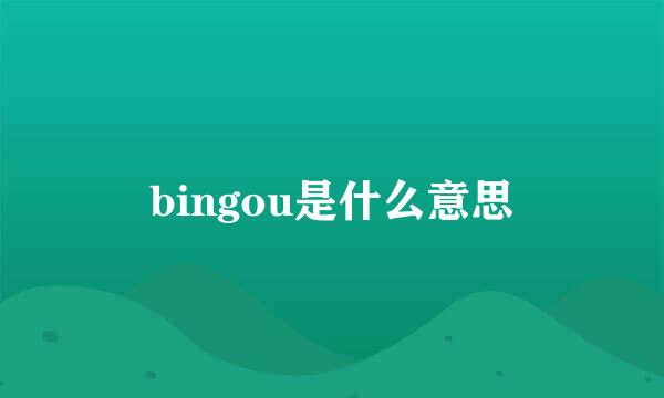 bingou是什么意思