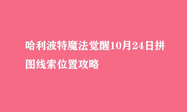 哈利波特魔法觉醒10月24日拼图线索位置攻略