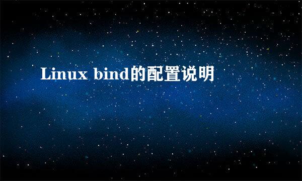 Linux bind的配置说明