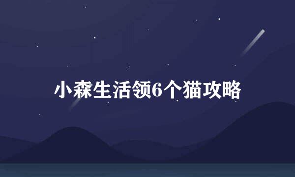 小森生活领6个猫攻略
