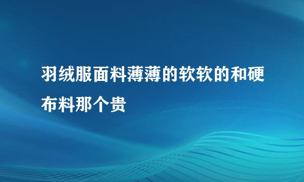 羽绒服面料薄薄的软软的和硬布料那个贵