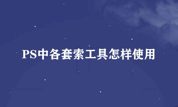 PS中各套索工具怎样使用
