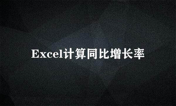 Excel计算同比增长率