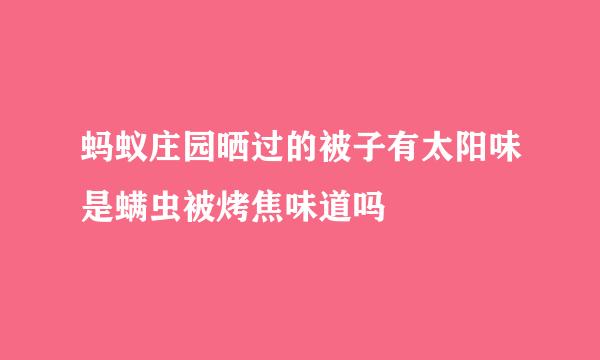 蚂蚁庄园晒过的被子有太阳味是螨虫被烤焦味道吗