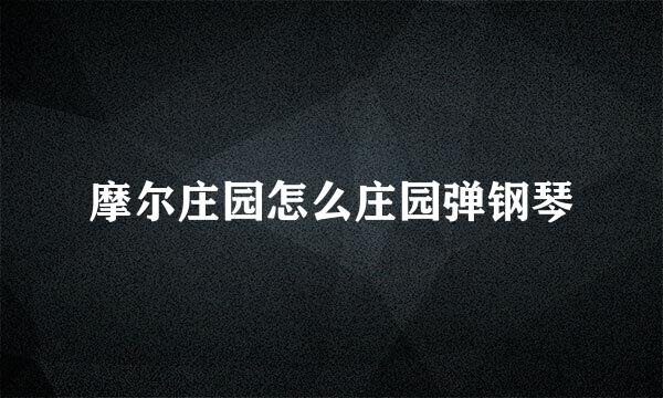 摩尔庄园怎么庄园弹钢琴
