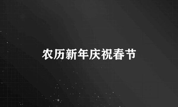 农历新年庆祝春节