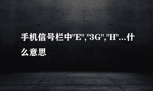 手机信号栏中
