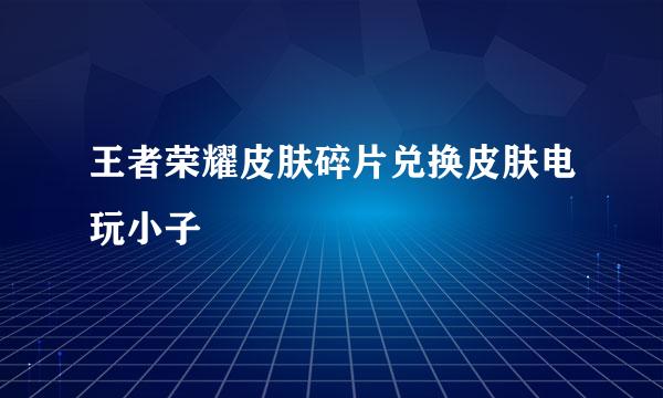 王者荣耀皮肤碎片兑换皮肤电玩小子