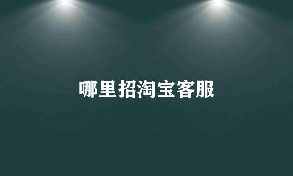 哪里招淘宝客服