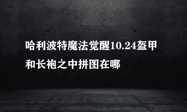 哈利波特魔法觉醒10.24盔甲和长袍之中拼图在哪