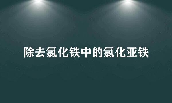 除去氯化铁中的氯化亚铁