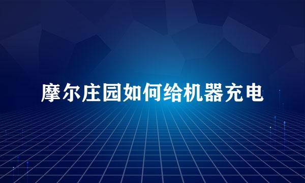 摩尔庄园如何给机器充电