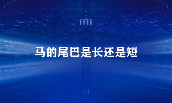 马的尾巴是长还是短