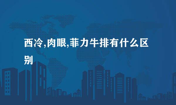 西冷,肉眼,菲力牛排有什么区别
