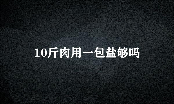 10斤肉用一包盐够吗