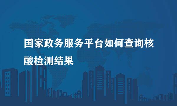 国家政务服务平台如何查询核酸检测结果