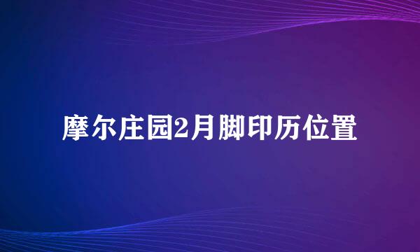 摩尔庄园2月脚印历位置