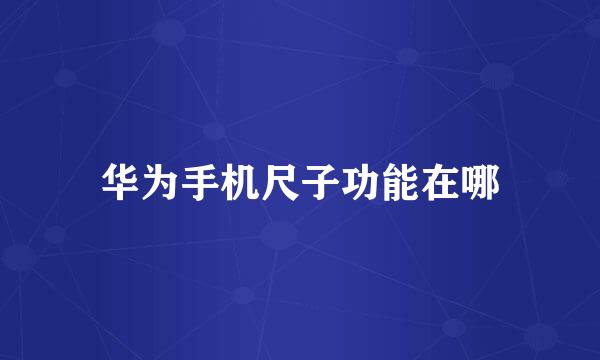 华为手机尺子功能在哪