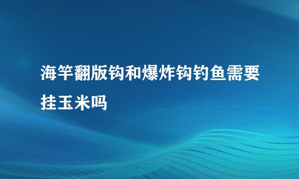 海竿翻版钩和爆炸钩钓鱼需要挂玉米吗