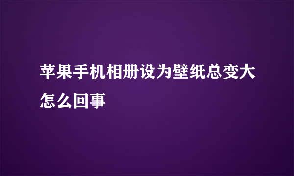 苹果手机相册设为壁纸总变大怎么回事