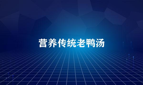 营养传统老鸭汤