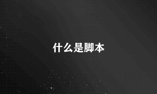 什么是脚本